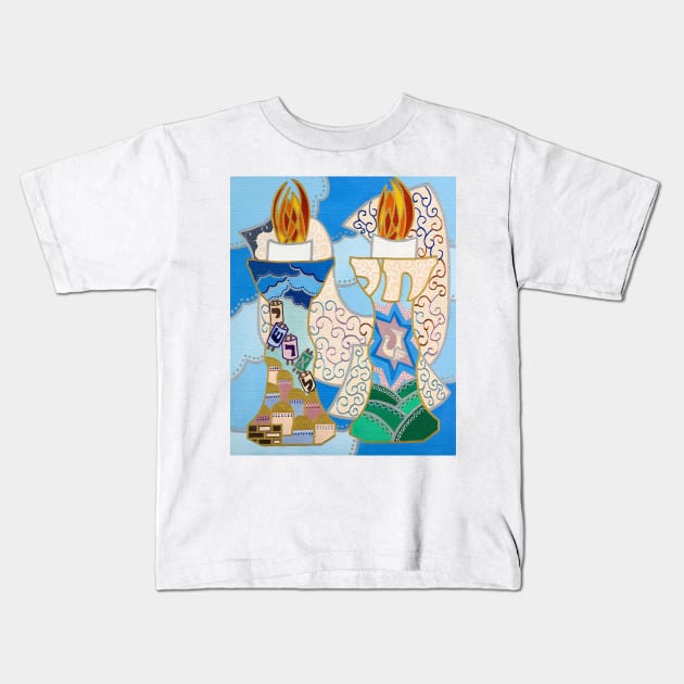 Candlesticks Kids T-Shirt by Avrilh